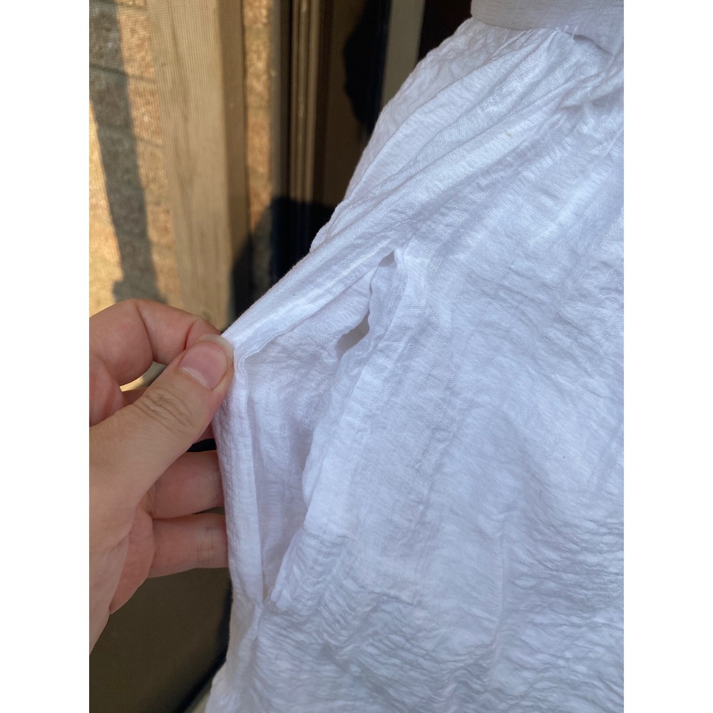 Milkmaid Midi Dress Puff Sleeve XS White Cottagecore Bridal Lolita Romantic Boho - Picture 4 of 6
